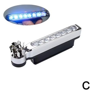 ไฟหน้า LED แบบหมุนได้8ดวงสำหรับรถยนต์ไฟสีขาว/น้ำเงิน