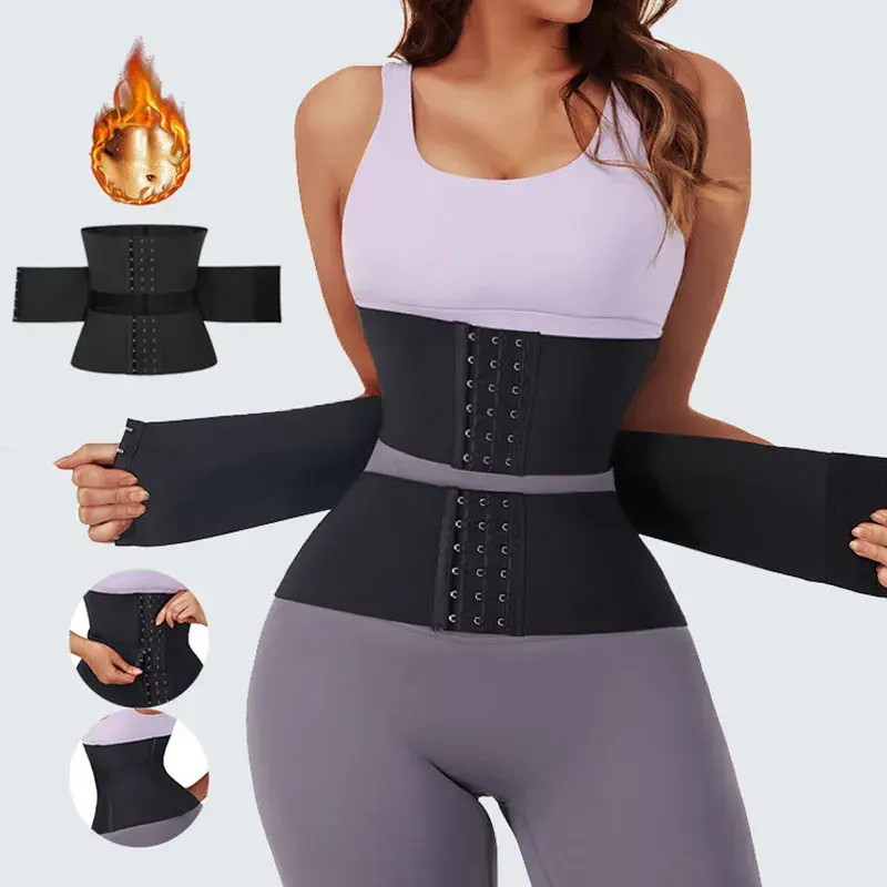 Venta al por mayor Body Shapewear a prueba de golpes Flat Belly Faja Postparto Vaina Cintura Cinturón Body Wrap Adelgazamiento Entrenador de cintura para mujeres