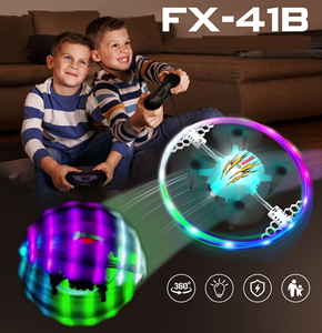 2025 новый детский мини-Дрон FX-41B FX41B 360 трюк Аврора шар RGB свет Защитный пластиковый классный пульт дистанционного управления для детей - Product Image 6