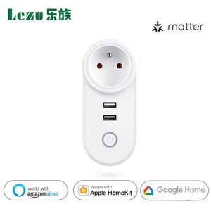 Matter Protocol Cross-Platform Dual Usb Sockets Homekit Timed Home Assistant Wifiワイヤレススマートソケット - Product Image 2