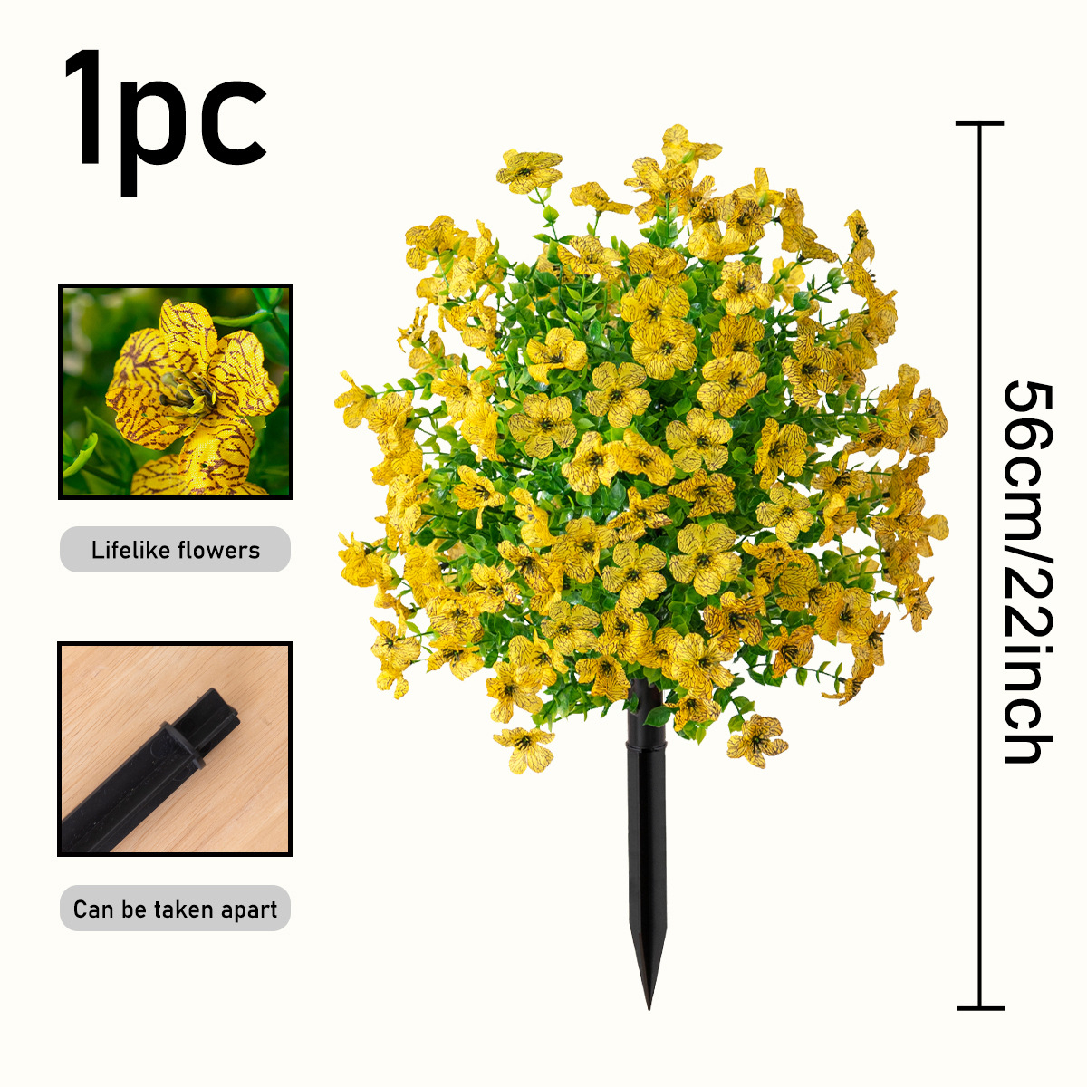 Violet Ground Bush, Yellow