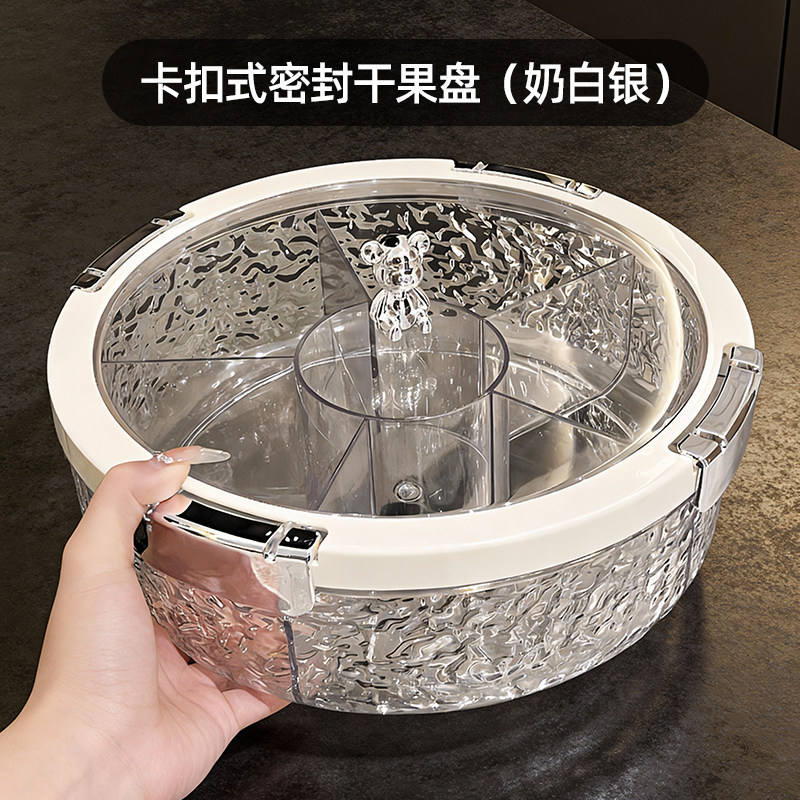 Plateau à fruits scellé à clipser - argent laiteux