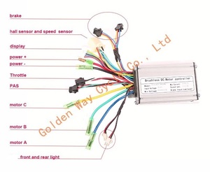 Controlador de velocidad sin escobillas de alta corriente para motor de bicicleta eléctrica, controlador sin escobillas, controlador de bicicleta BLDC E 36V/48V - Product Image 4