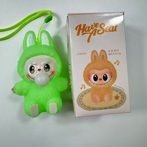 Labubu tükürmek kabarcıklar dekompresyon oyuncak kabarcık üfleme Pop Mart bebek stres rahatlatıcı yoğurun müzik gelgit oyun bebek kör kutu - Product Image 6