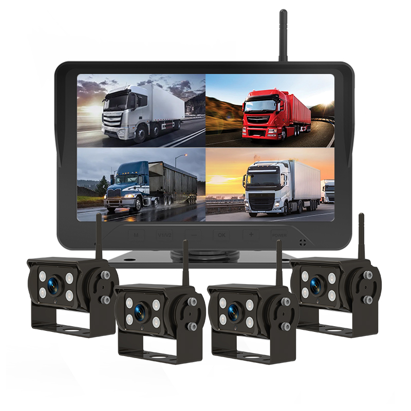 7 Inch Wireless Monitor+4 Wireless Back Up Cameras