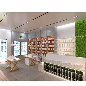ตู้โชว์เครื่องสำอางระดับไฮเอนด์สำหรับแต่งหน้าด้วยเฟอร์นิเจอร์ร้านเครื่องสำอางทำจากไม้เนื้ออ่อน - Product Image 2