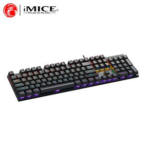 คีย์บอร์ดเกมกล iMICE GK-600 RGB พร้อมสวิตช์สีน้ําเงิน 104 คีย์และสาย USB - Product Image 3