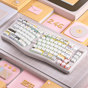 LEOBOG A75 Tri Mode RGB <strong>Mechanical</strong> 83-Key Gaming <strong>Keyboard</strong> Lovely Cat Keycap <strong>Programmable</strong> Hot Swap Gasket-Mounted Tri-Mode RGB - Product Image 1