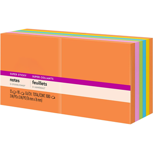 Logo personalizzato 3*3 pollici note adesive di colore brillante per Notebook casa e scuola personalizzato blocco note blocco note - Product Image 3