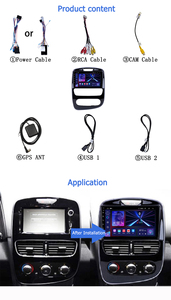 10.1 inç 2din Android 1.0 araç DVD oynatıcı oyuncu Renault Clio Koleos 2012-2018 GPS navigasyon araba radyo stereo multimedya wifi BT4.0 - Product Image 6