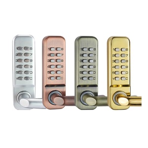 Cerradura de puerta mecánica sin llave, teclado de cerrojo con botón pulsador para puerta Delantera - Product Image 6