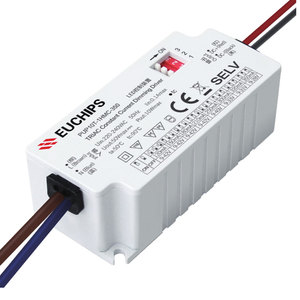 EUCHIPS 10W 120 ~ 350mA * 1ch Controlador CC de corte de fase Controlador Triac de voltaje de entrada de 220-240V seleccionable por 8 niveles de corriente - Product Image 6