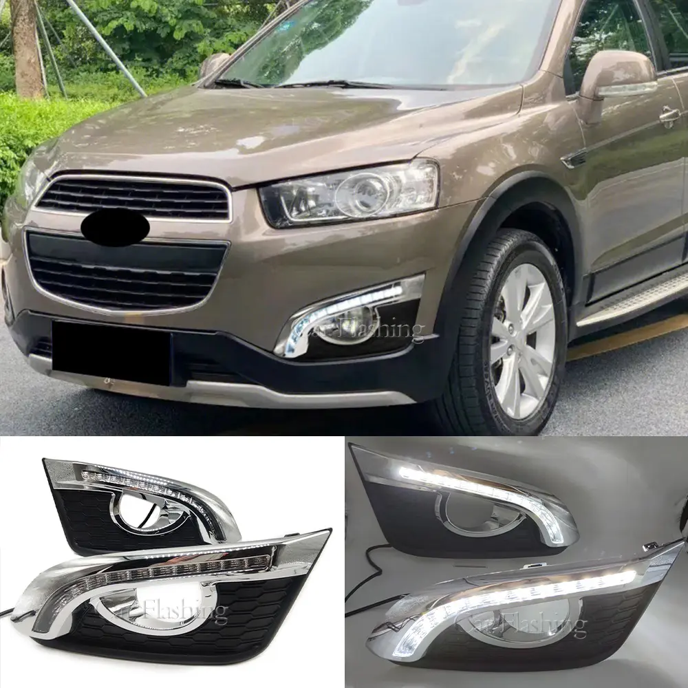 Auto Led Dagrijverlichting Voor Chevrolet Chevy Captiva 2014 2015 2016 2017 2018 Dag Licht Wit Drl Mistlampdeksel