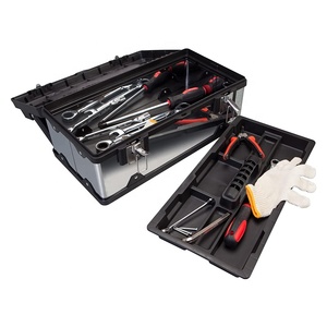 宁波工厂工具箱，带金属闩锁和可拆卸工具托盘 - Product Image 4
