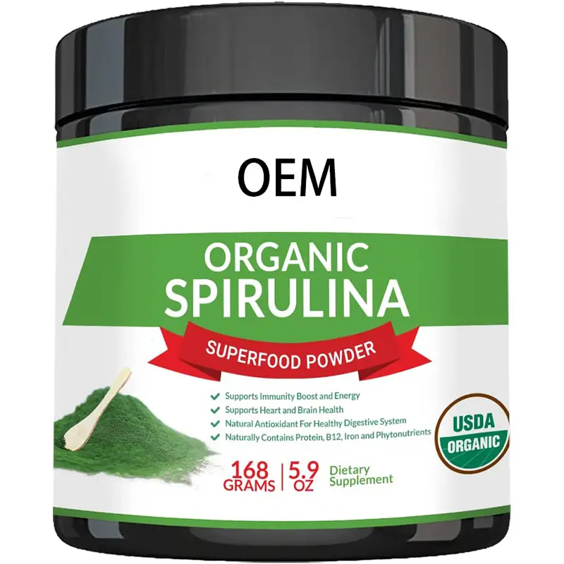 OEM Eigenmarke Spirulina 100 % Reine Massenware organisches Spirulina-Pulver Kapseln Spirulina-Tabletten zu verkaufen