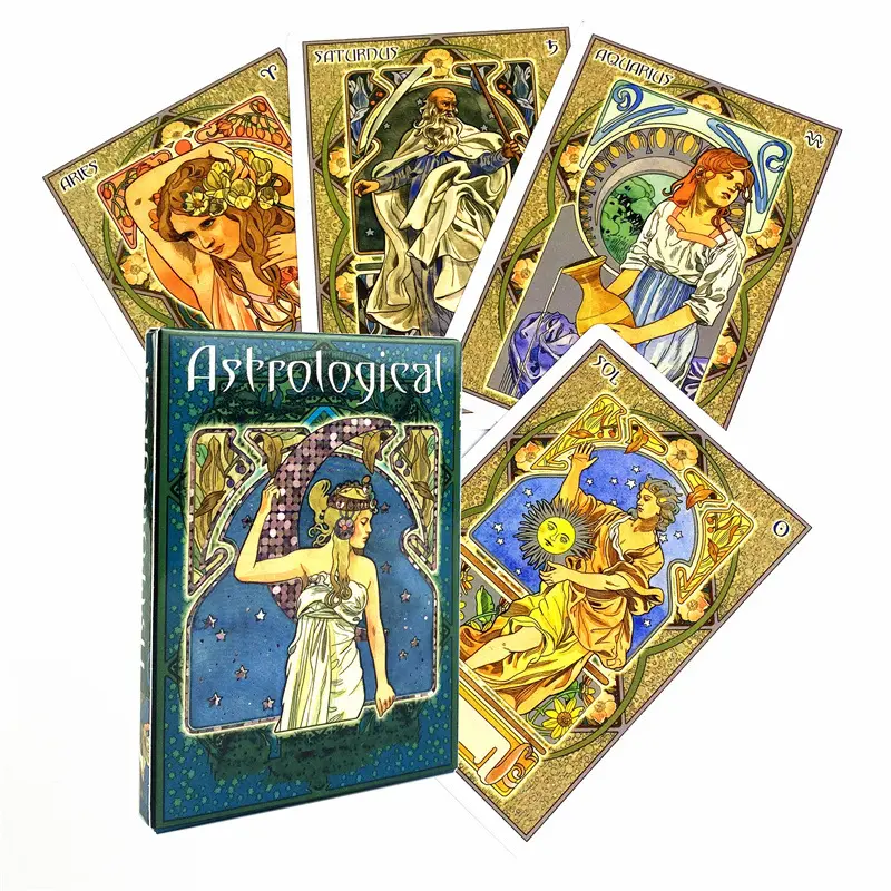Venta al por mayor completa inspiración impresión personalizada afirmación tarjetas mujeres positivo barato Tarot cubierta francés oráculo cartas con guía