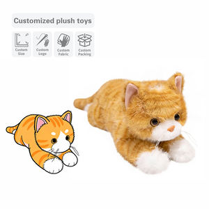 بيع بالجملة لينة أفخم القطط Kawaii محشوة اللعب حقيقية المظهر الحلي نابض بالحياة محاكاة القطط مع التقنيات المغسولة - Product Image 1