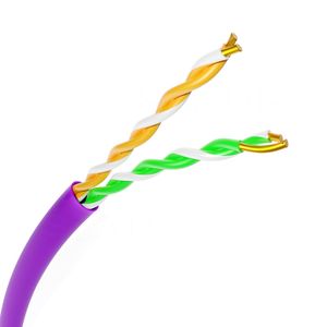 สายเคเบิลเครือข่ายกึ่งสำเร็จรูป Cat5e Cat6คู่บิด1/4คู่ UTP Cat6A cca/cu LAN พร้อมสายไขว้ X ไม่มีแจ็คเก็ต - Product Image 4