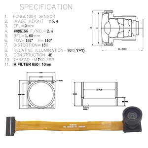 工厂OEM 5MP 2MP esp32摄像机模块OV5640 OV2640 24引脚高清迷你cmos摄像机模块传感器 - Product Image 4