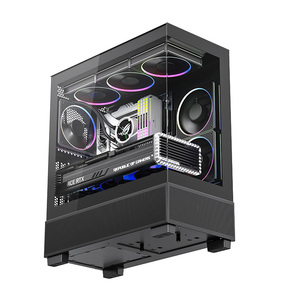 スチールフレーム付きS-X6 ATX ATXゲーミングPCケース、フロントUSB 3.0、デスクトップマザーボード用の防湿デザイン & 冷却システム - Product Image 5