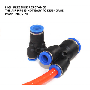 <strong>PW</strong> Series One Touch 3 Way Reducing Air Hose <strong>Tube</strong> Connector Plastic Y Type Pneumatic Quick Fitting air Hose Connectors