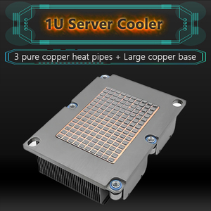 <strong>1u</strong> Server Cpu <strong>Heatsink</strong> for Intel LGA3647 145w Server Aluminum Fin Processor Cooling With 3 Copper Heat Pipe Cpu Cooler Heat Sink - Product Image 2