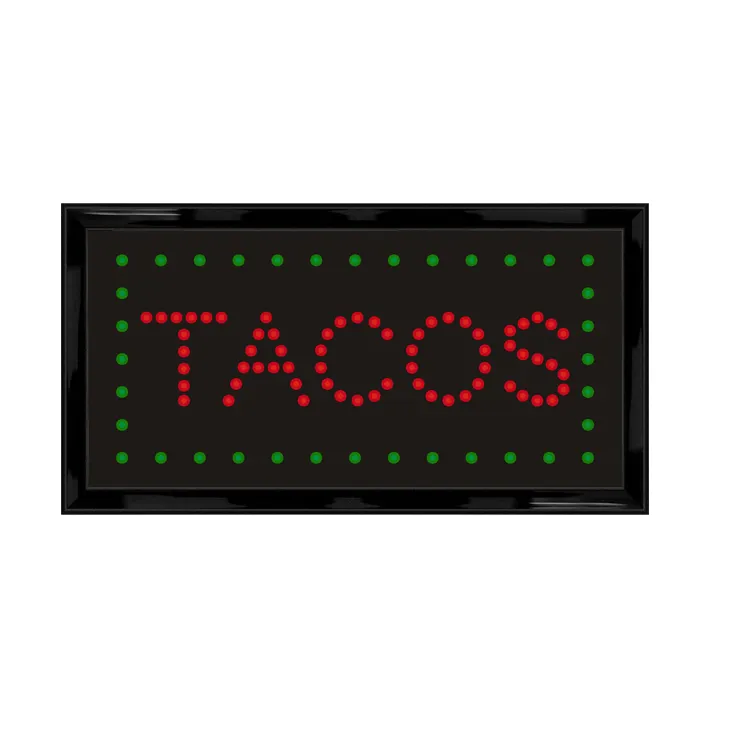 Nouveau produit panneau de signalisation mural néon à Led Super brillant pour Tacos