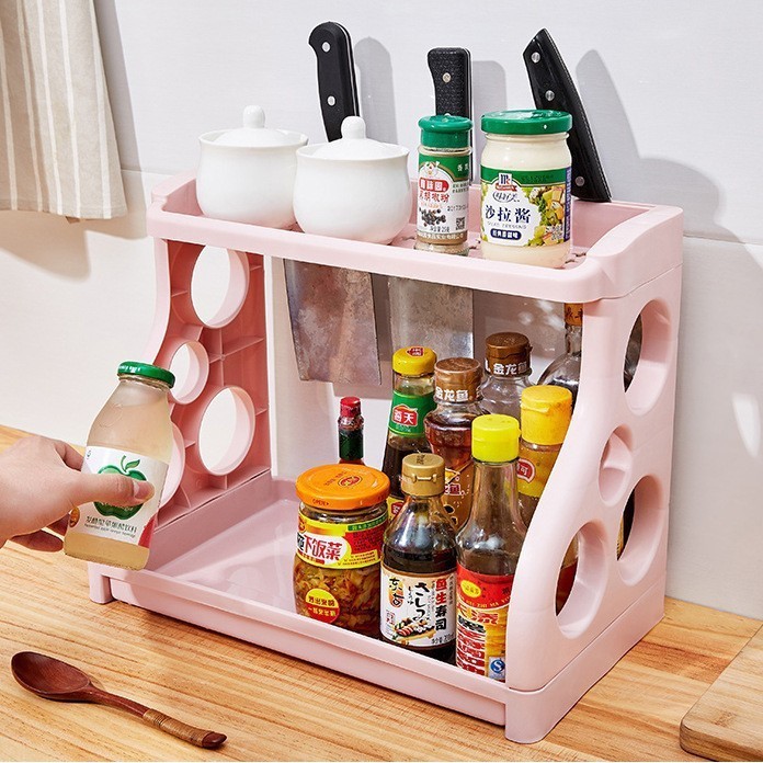 Large pink kitchen storage rack