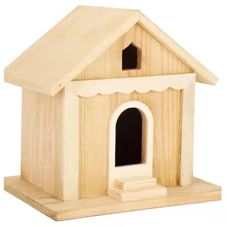 OEM/LOGO Customizable Big Bird House Bird Nest Painting kits and boxes Handmade wooden eco-friendly art deco home decor