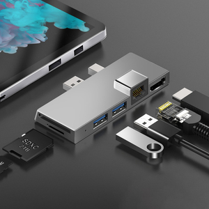 Usb 3.0 mini dp adaptörü hub Microsoft Surface pro için çok fonksiyonlu yüzey dock 4 5 6 1000M ethernet 2 - Product Image 1