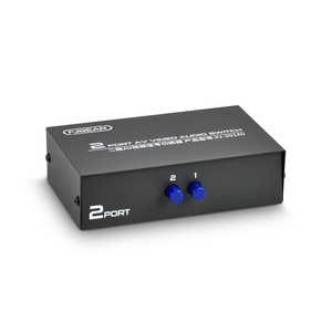 FJ-201AV Fjgear <strong>2</strong> WAY <strong>VIDEO</strong> AUDIO <strong>SPLITTER</strong> <strong>2</strong> in 1 Out Plug and Play Bandwidth 250mhz with Iron Shell Two Way Switch - Product Image 2