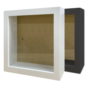 Đen Trắng óc chó Gỗ MDF trang trí nghệ thuật hình ảnh khung ảnh sâu <span class=keywords><strong>3D</strong></span> hộp bóng khung với plexiglass - Product Image 1