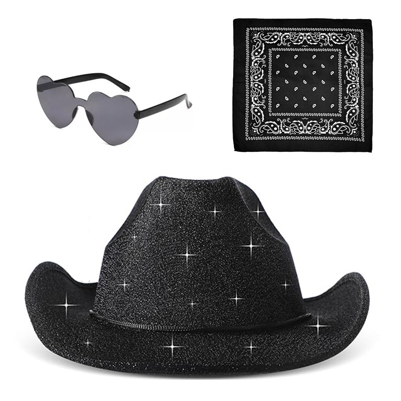 Black glitter three piece set