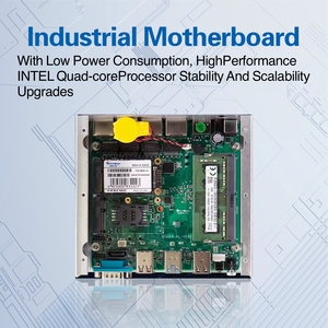 Mini PC industrial integrado sin ventilador RS232 RS485, procesador de cuatro núcleos J4125 J1900, accesorios de ordenador industriales en stock - Product Image 4