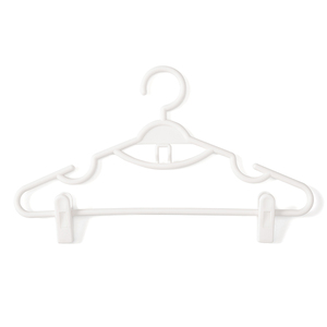 2025流行的塑料衣架，带夹子薄可堆叠衣架，用于挂出衣服 - Product Image 1
