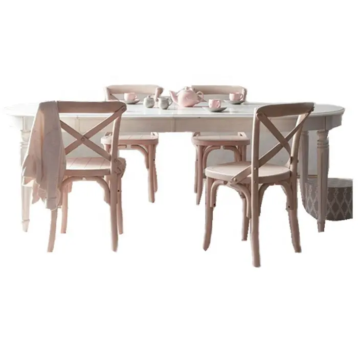 Mesa de madera de roble ovalada y sillas, mesa expandible con diseños de china, para ahorrar espacio, 6- 8-10 plazas, gran oferta