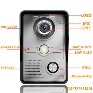 Video Intercom 7''Inch Farbe Schirm Wired Video Tür Telefon Türklingel Speakephone Intercom Passwort RFID Kamera System