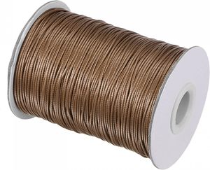 Cuerda de poliéster encerado de 1mm de fábrica, hilo de abalorios, cuerda para manualidades para hacer joyas, pulsera, collar - Product Image 3