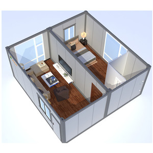 Marco de estructura de acero prefabricado Contenedor portátil modular Construcción Contenedor de oficina de recepción prefabricado - Product Image 2