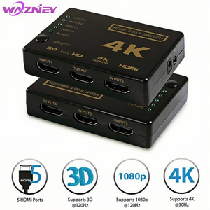 Adaptador de bruja de 4K 5 ORT 1080 ORT witP 3D 5 UT N 1 UT 5x1 Hwitwitwitwitwitwitwitcher onverter box con botón - Product Image 3