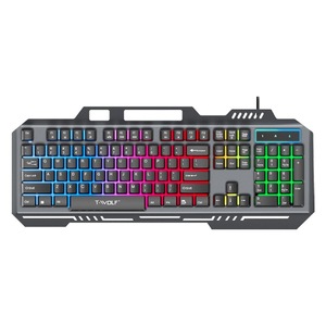 Combo de teclado y ratón con cable USB retroiluminado RGB, juego ergonómico para juegos para escritorio, hogar, portátil y portátil - Product Image 3