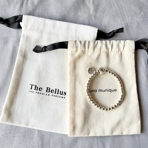 Personalized Calico Canvas Small Draw <strong>String</strong> Bags Cotton Drawstring Bags Customized With Logo for Jewelry - Product Image 4