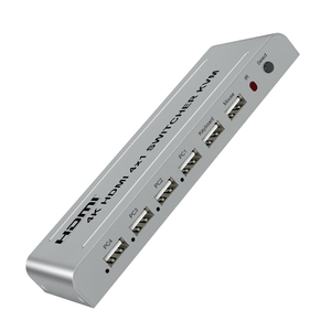 Conmutador KVM USB HDTV 4x1 con audio y vídeo 4K * 2K @ 30Hz Salida HDMI de 4 puertos 1 entrada HDMI Certificación ROHS