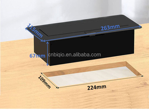 Caja de enchufe de salida emergente de mesa con 2 potencias 2 USB Mesa de conferencia de oficina Caja de enchufe de escritorio integrada - Product Image 4