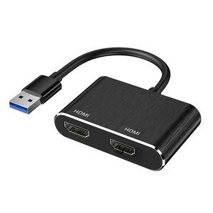 Adaptador USB 3,0 A HDMI Dual, tarjeta gráfica y de vídeo externa, adaptador de pantalla de Monitor Dual USB tipo A HDMI - Product Image 4