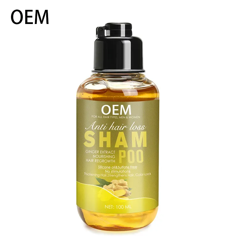 OEM/ODM Ginger Hair Shampoo Growth Shampoo Anti Hair Loss Treatment Organic Natural Oil Control Anti-dandruff Hair Care Shampoo