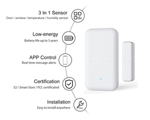 Detector de sistema de seguridad para el hogar Zwave con Sensor automático de alerta de alarma de ventana de puerta con Sensor de advertencia de alarma de Control remoto de aplicación - Product Image 2