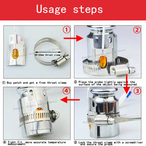 <span class=keywords><strong>Pt100</strong></span> Tile arco platino termistore sensore di temperatura sonda di temperatura tubo cilindrico superficie Patch - Product Image 4