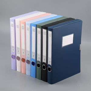 Large Capacity <strong>A4</strong> Size PVC PET Leather PP File Case <strong>Mounts</strong> One O-Ring to Store up Presentation Documents Paper Organizer - Product Image 3