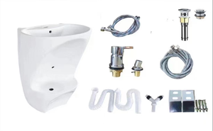 Toptan seramik serbest duran kaide el yıkama lavabosu müslüman Wudu ayak lavabo - Product Image 4